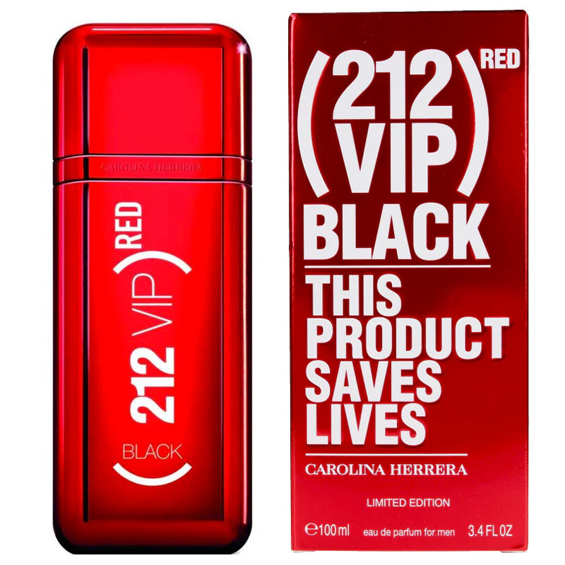 CAROLINA HERRERA 212 VIP Black Red 3.4 oz for men